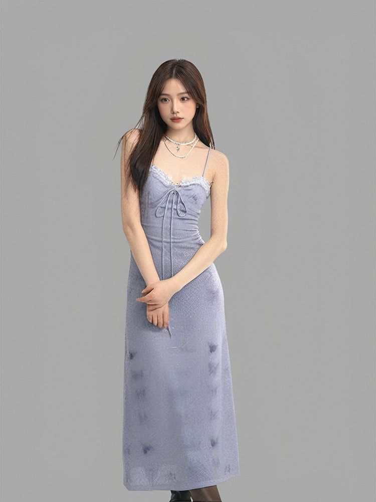 Mina Laced Slim Fit Long Dress-korean-fashion-Dress-Mina's Closet-OH Garments