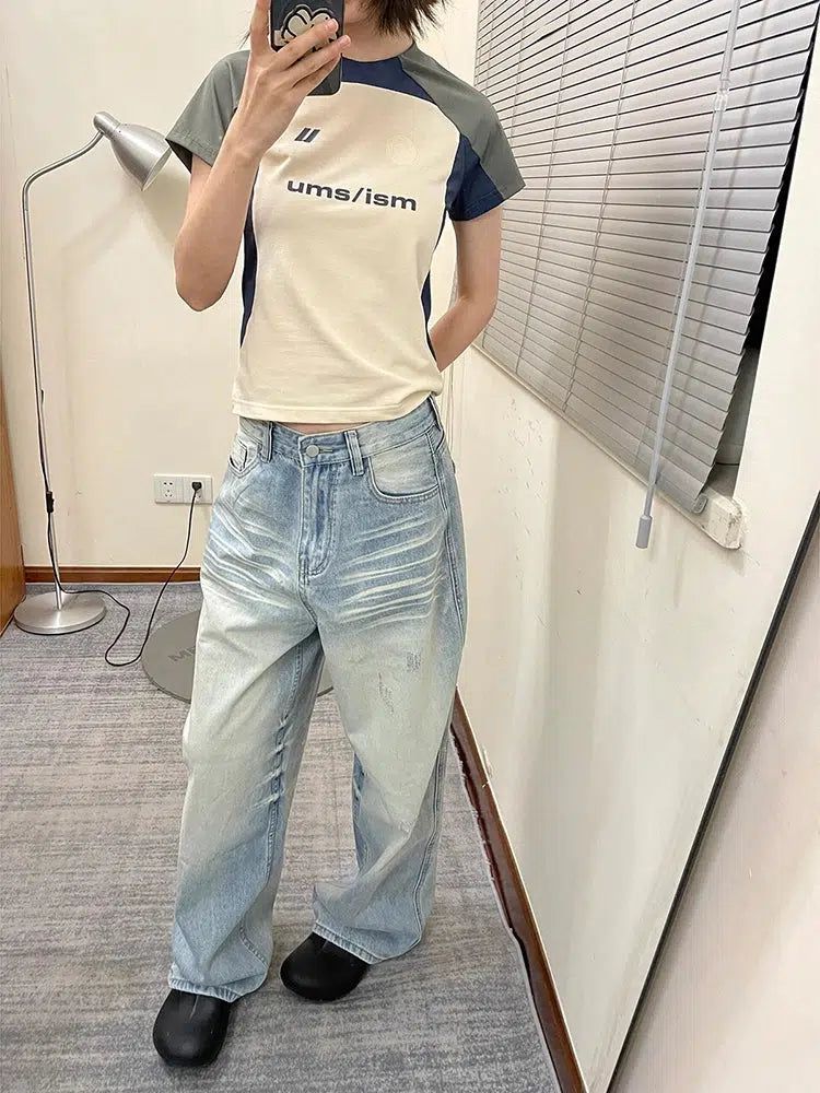 Mina Light Washed & Creased Jeans-korean-fashion-Jeans-Mina's Closet-OH Garments