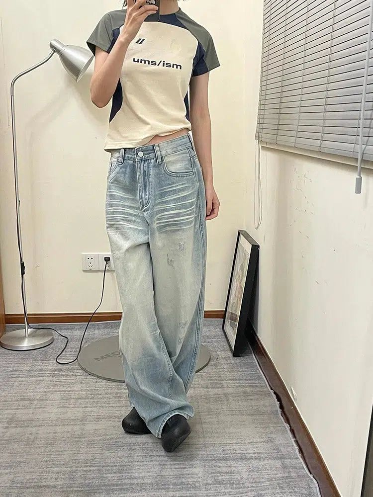 Mina Light Washed & Creased Jeans-korean-fashion-Jeans-Mina's Closet-OH Garments