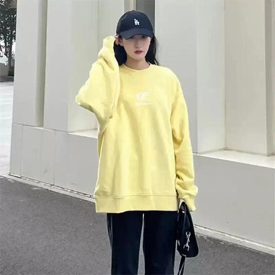 Mina Logo Sports Crewneck-korean-fashion-Crewneck-Mina's Closet-OH Garments