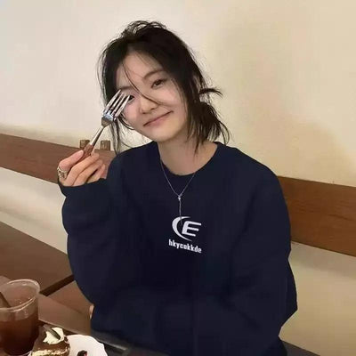 Mina Logo Sports Crewneck-korean-fashion-Crewneck-Mina's Closet-OH Garments