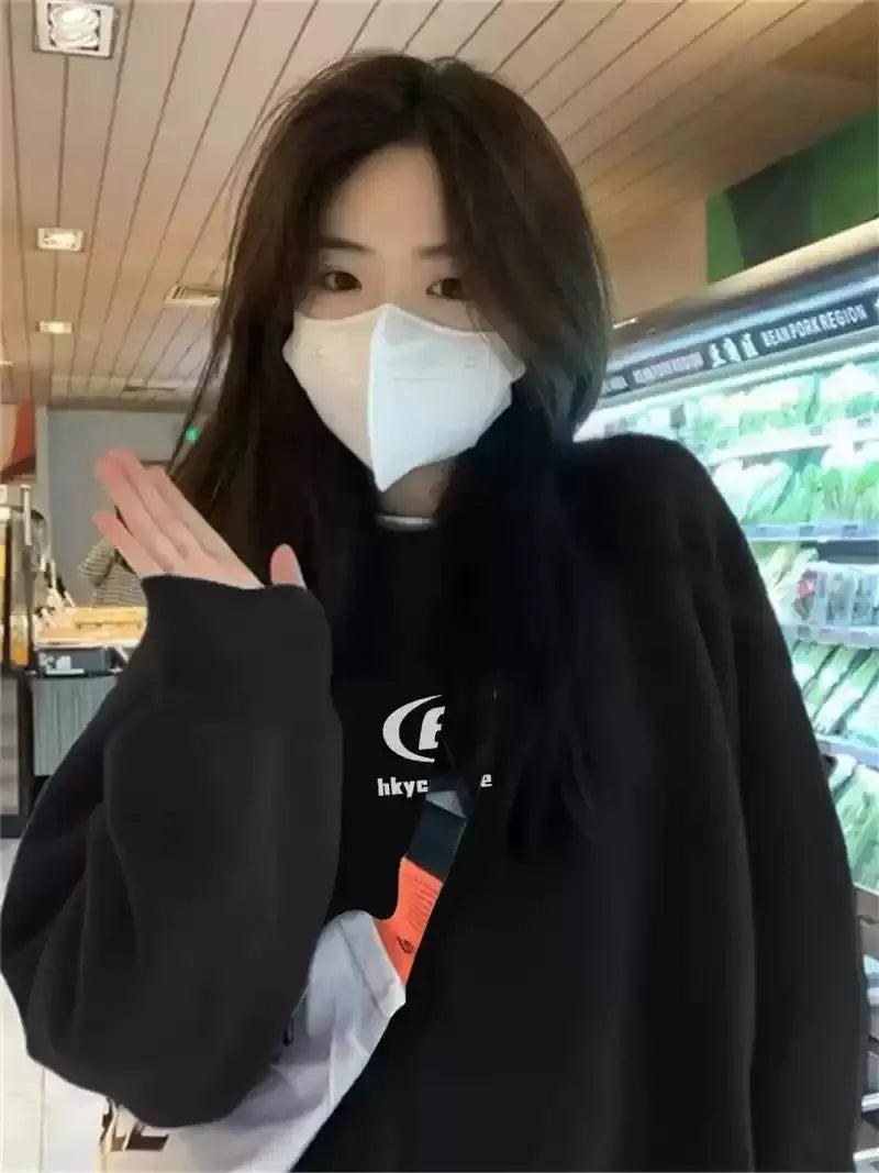 Mina Logo Sports Crewneck-korean-fashion-Crewneck-Mina's Closet-OH Garments