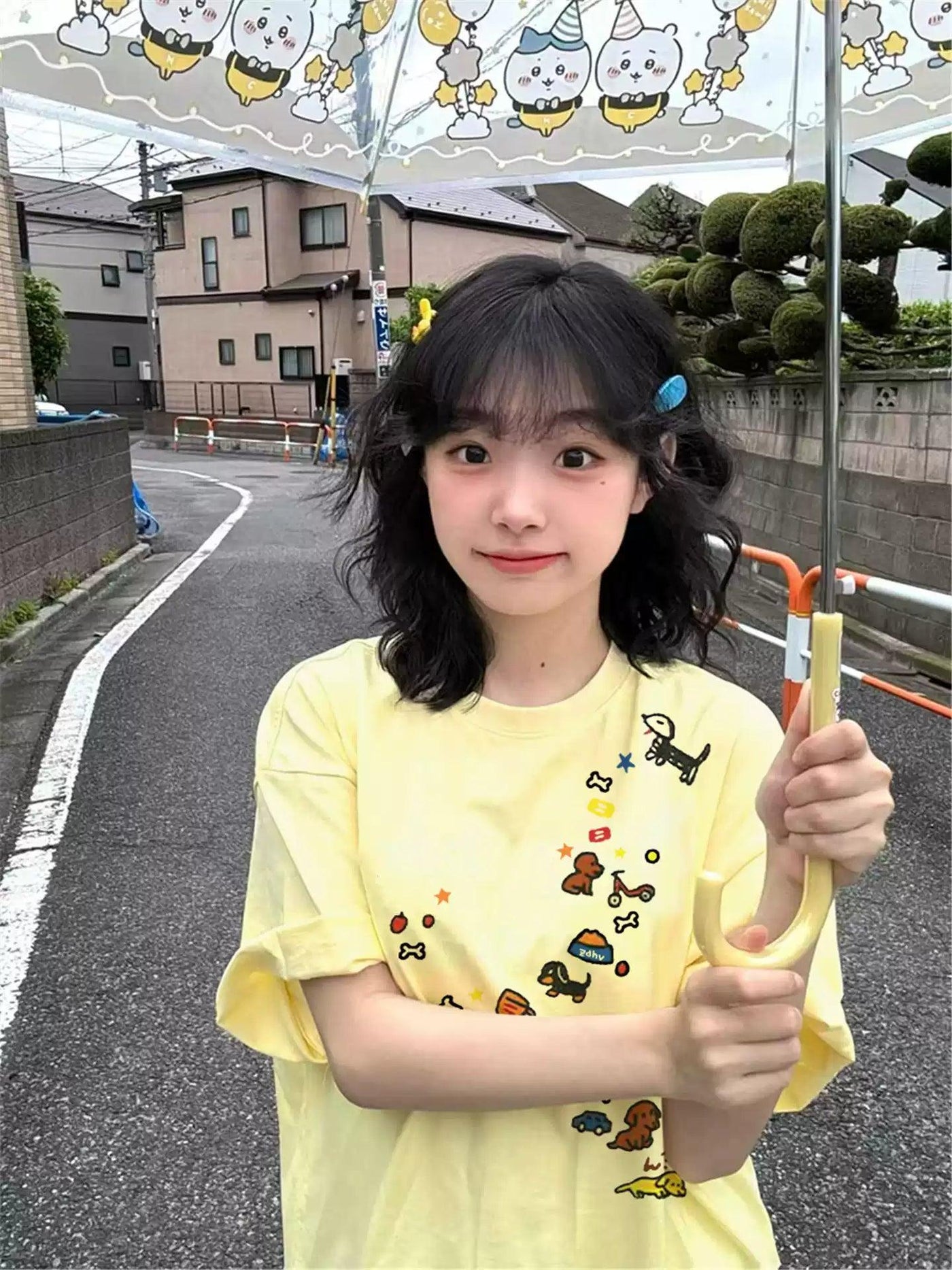 Mina Mini Stickers Print T-Shirt-korean-fashion-T-Shirt-Mina's Closet-OH Garments