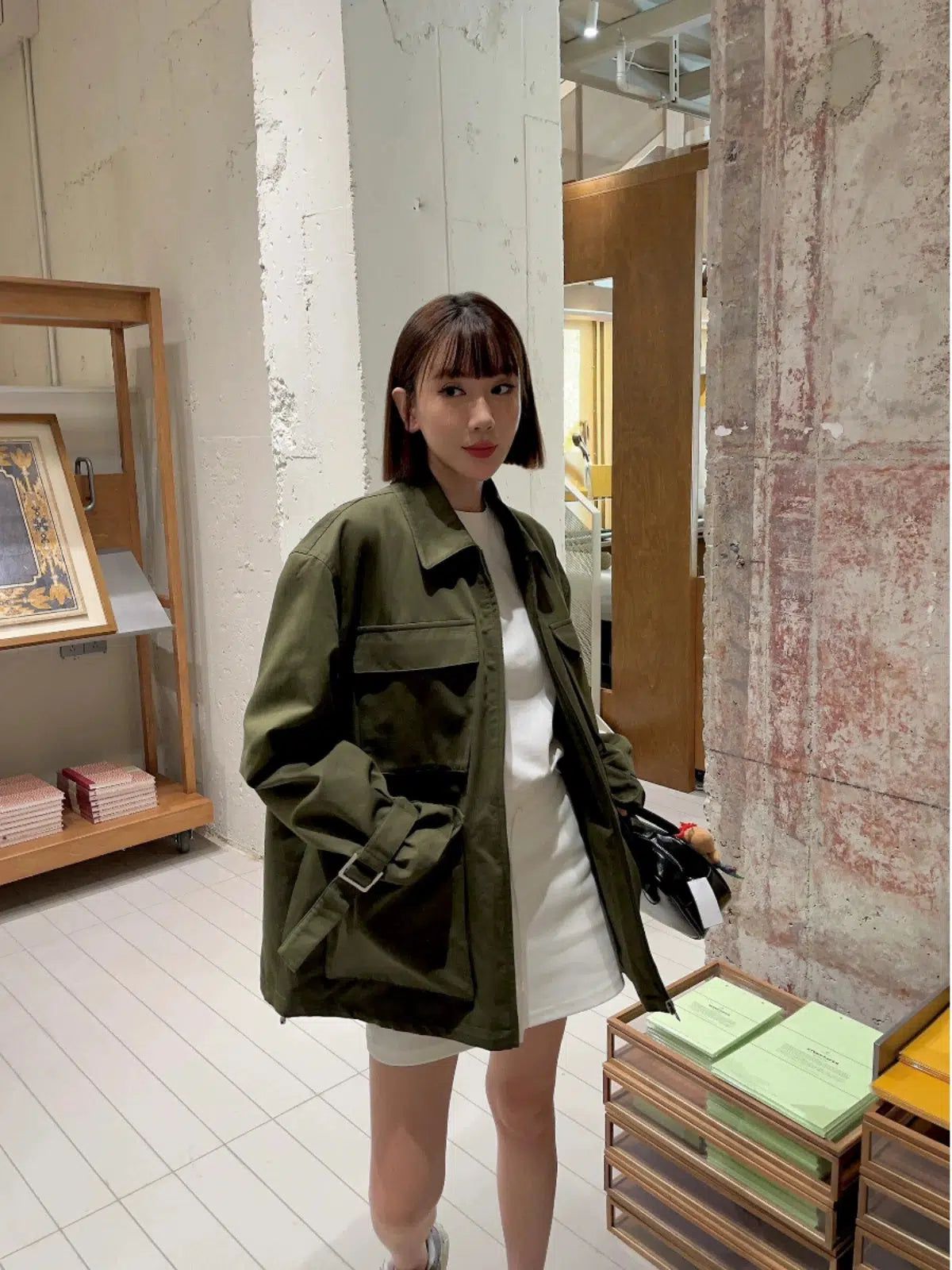 Mina Multi-Flap Pocket Detail Jacket-korean-fashion-Jacket-Mina's Closet-OH Garments