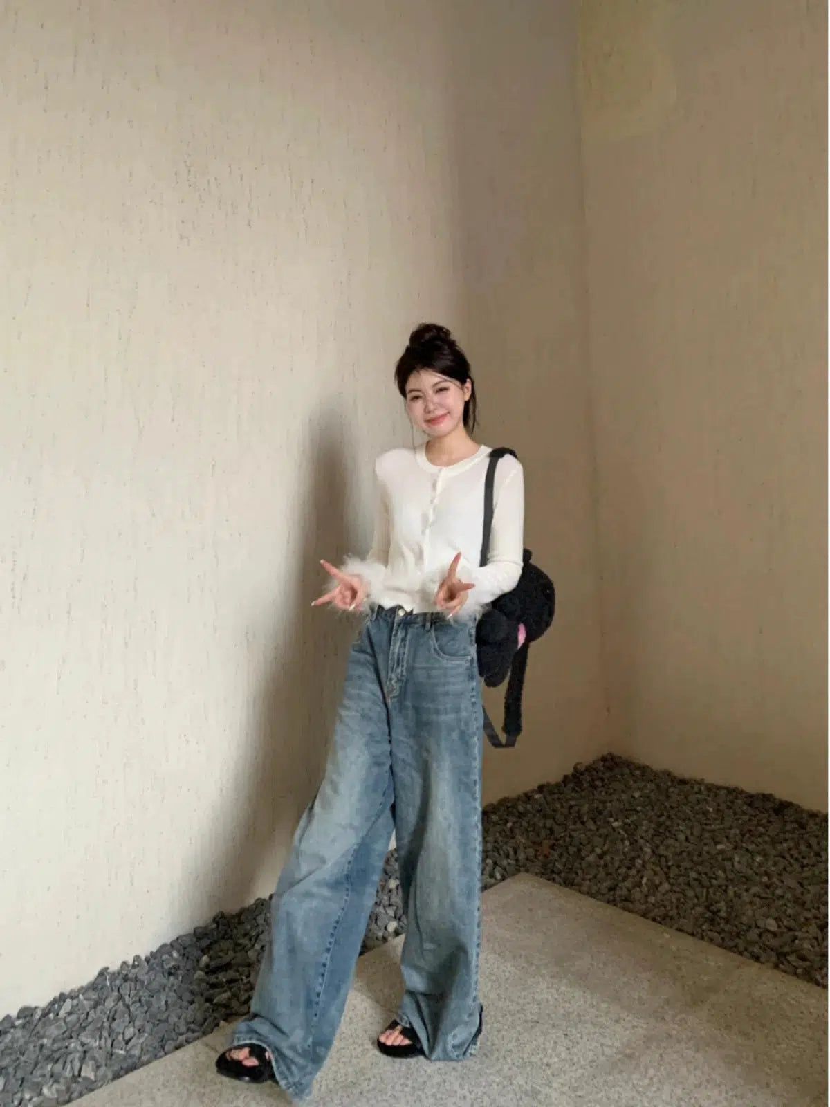 Mina Oversized Fit Washed Jeans-korean-fashion-Jeans-Mina's Closet-OH Garments