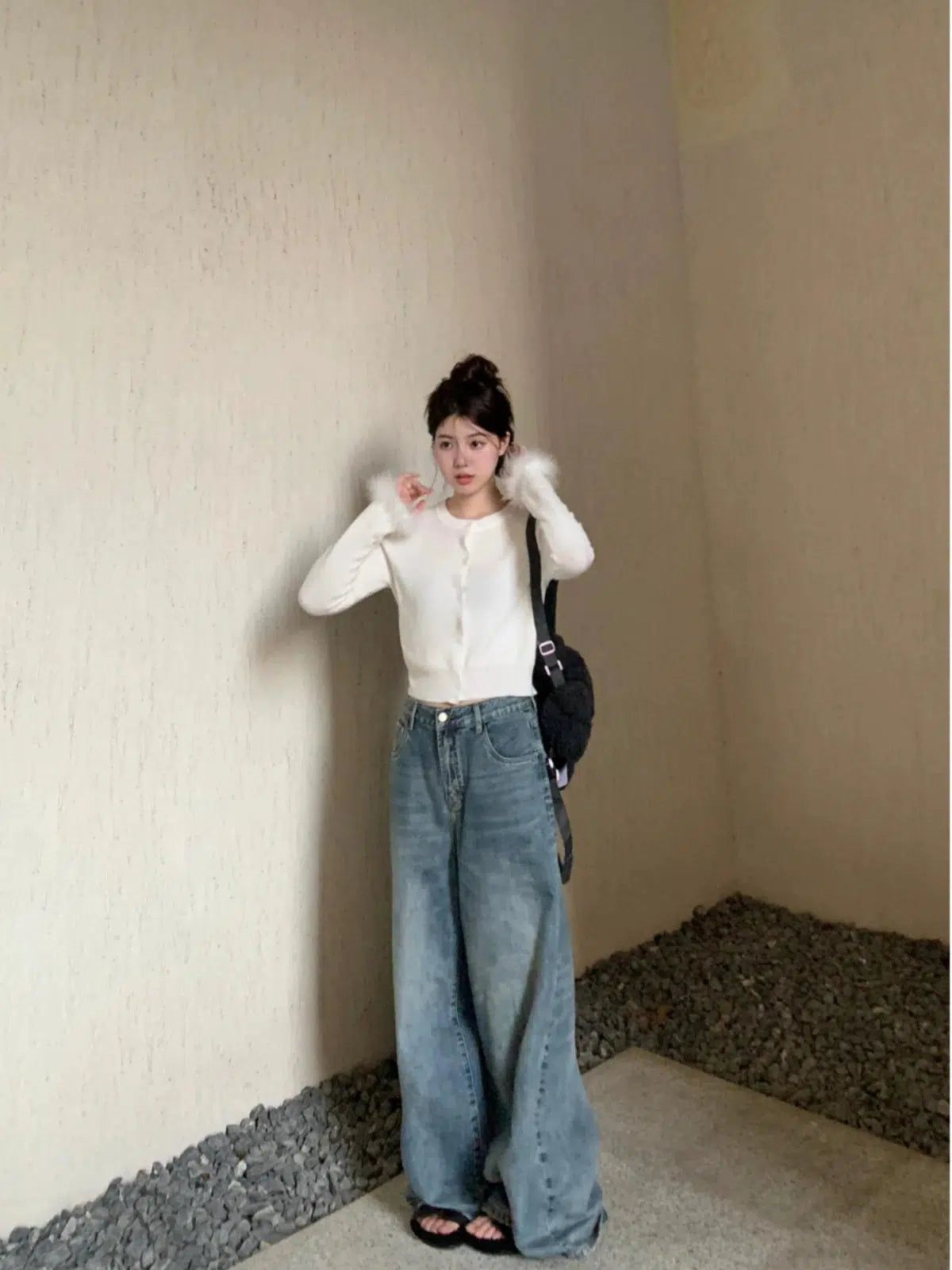 Mina Oversized Fit Washed Jeans-korean-fashion-Jeans-Mina's Closet-OH Garments