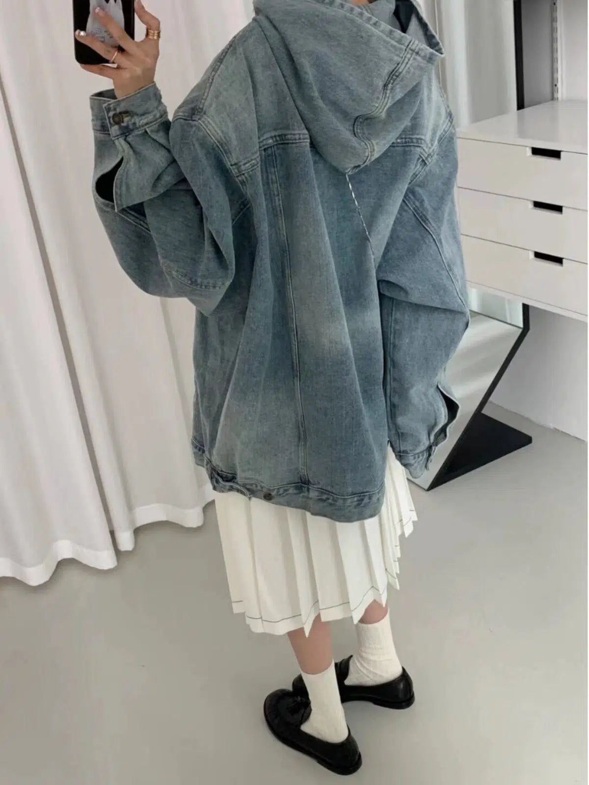 Mina Oversized Hooded Denim Jacket-korean-fashion-Jacket-Mina's Closet-OH Garments