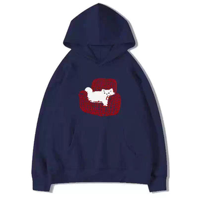 Mina Pet and Sofa Graphic Print Hoodie-korean-fashion-Hoodie-Mina's Closet-OH Garments