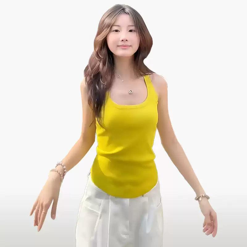 Mina Plain Color Slim Fit Camisole-korean-fashion-Camisole-Mina's Closet-OH Garments