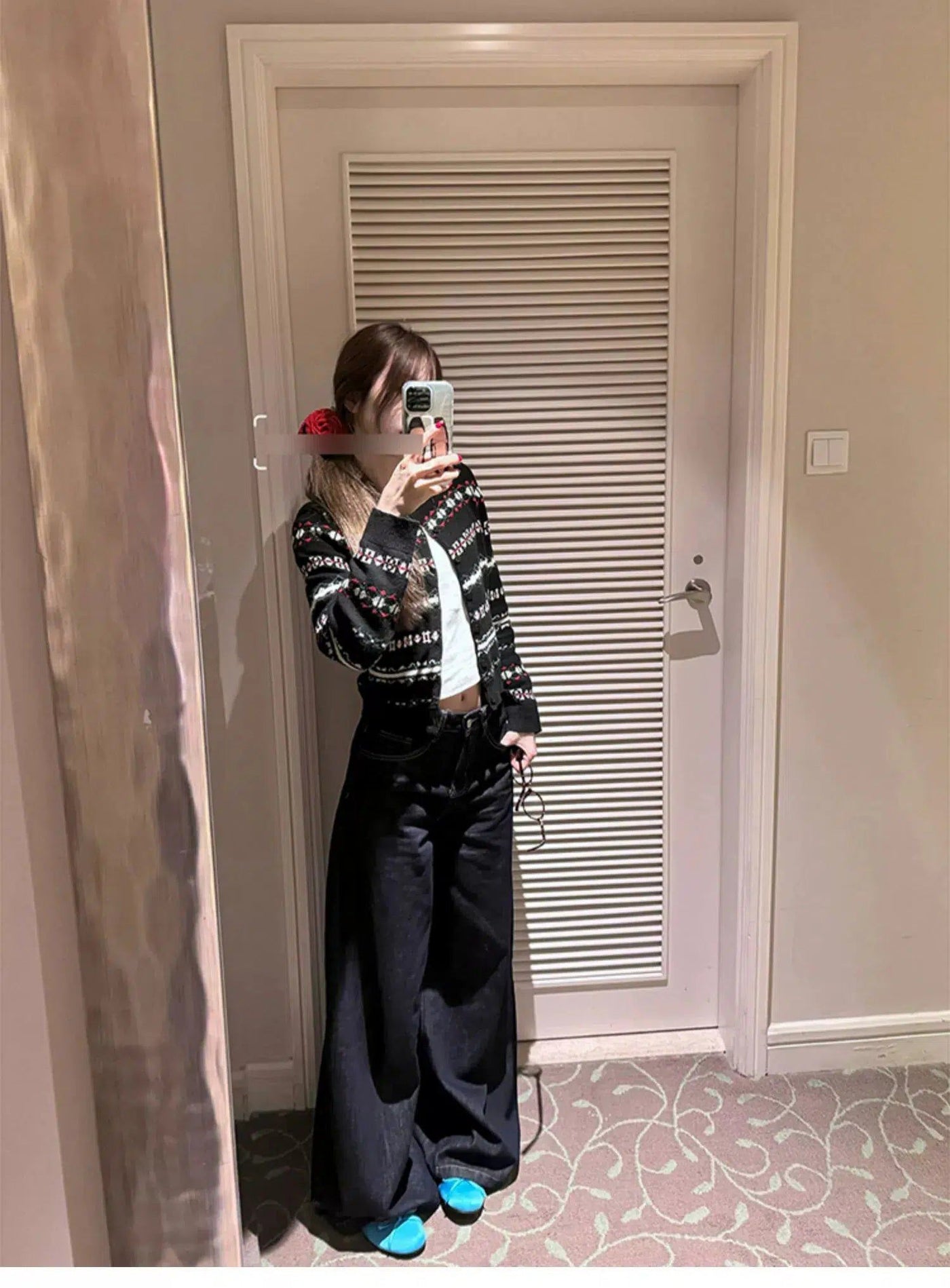 Mina Plain High Waisted Wide Jeans-korean-fashion-Jeans-Mina's Closet-OH Garments