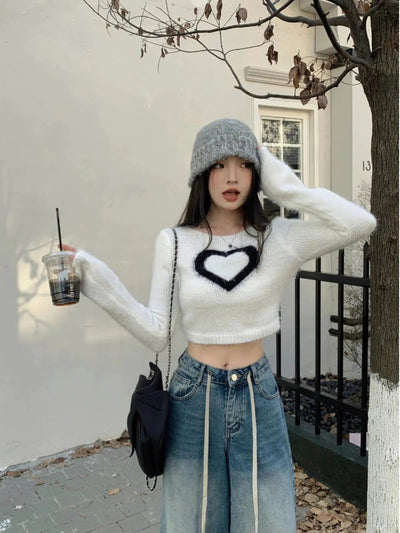 Mina Pull String Faded Wide Jeans-korean-fashion-Jeans-Mina's Closet-OH Garments