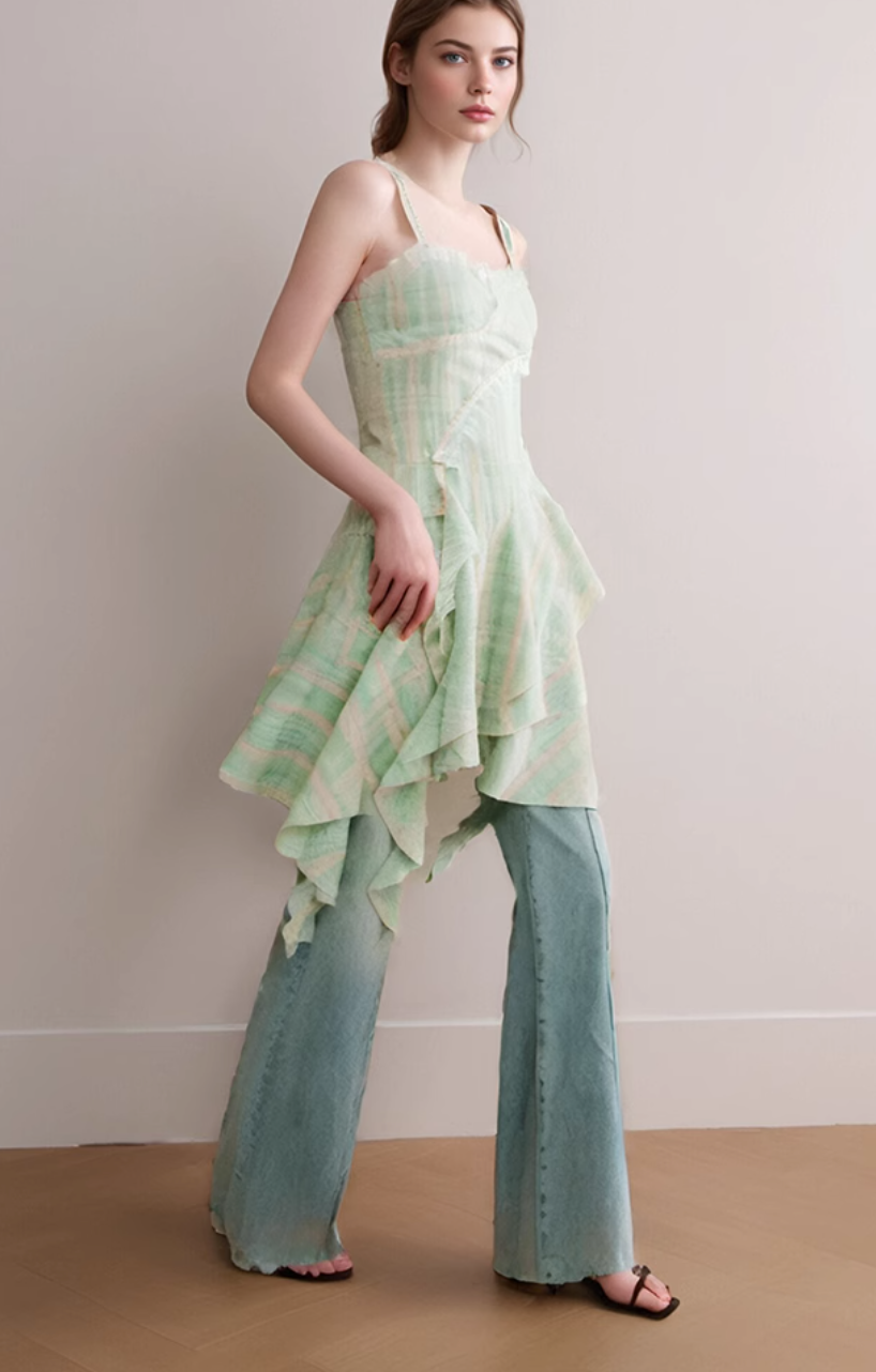 Mina Ruffles Summer Long Blouse-korean-fashion-Blouse-Mina's Closet-OH Garments
