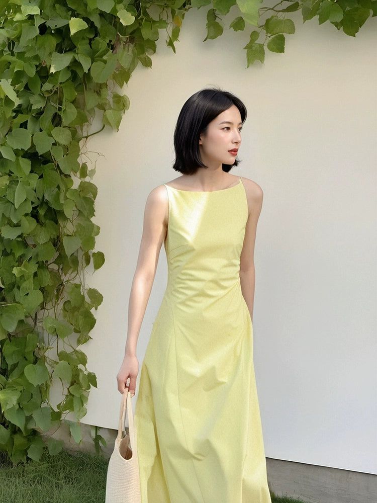 Mina Summer Solid Color Dress-korean-fashion-Dress-Mina's Closet-OH Garments