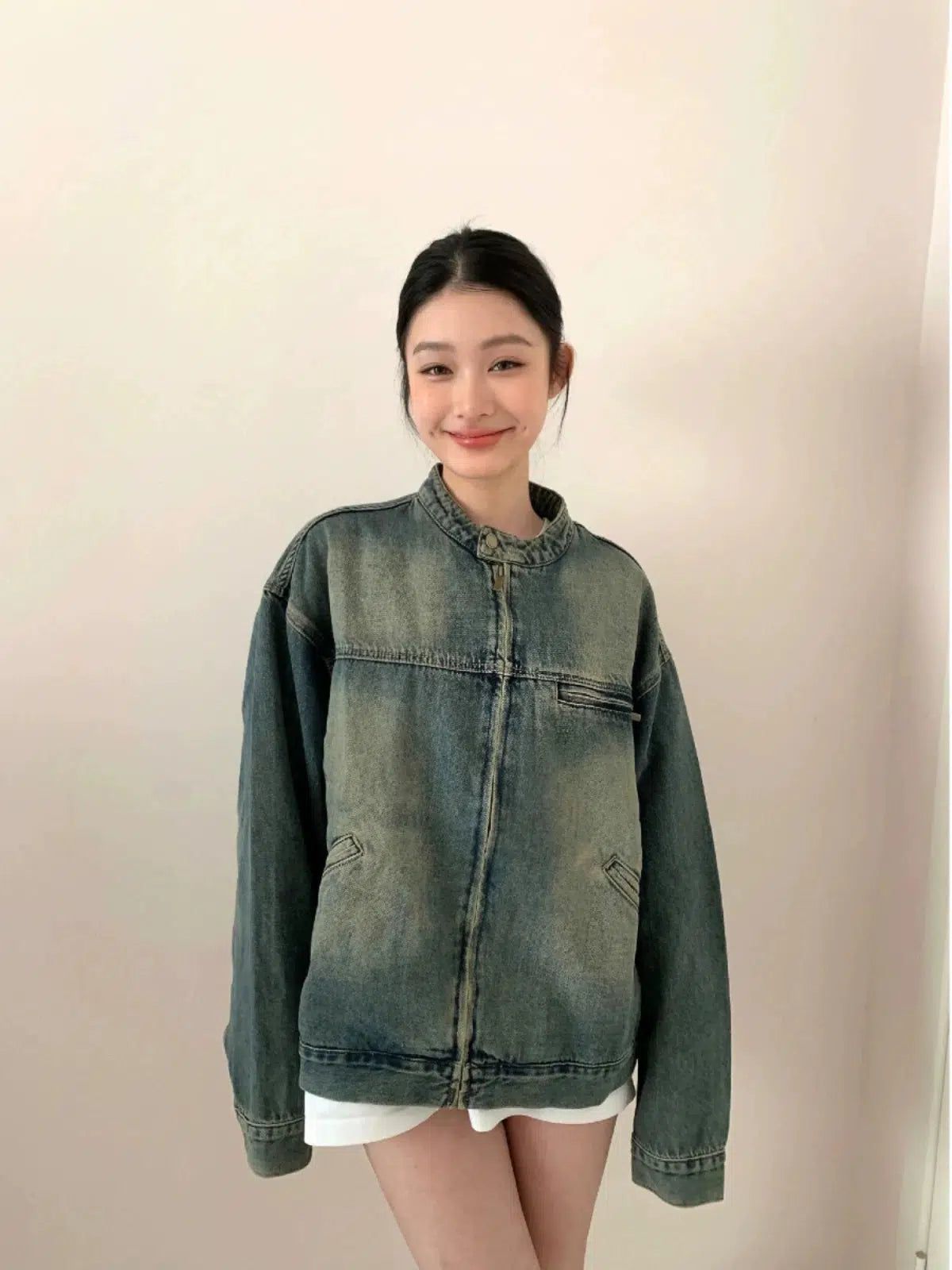 Mina Vintage Faded Denim Jacket-korean-fashion-Jacket-Mina's Closet-OH Garments