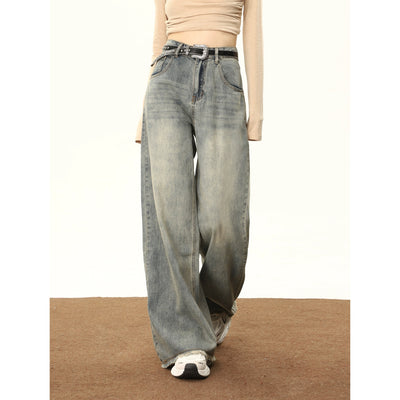 Mina Vintage Washed High Waist Wide Leg Jeans-korean-fashion-Jeans-Mina's Closet-OH Garments
