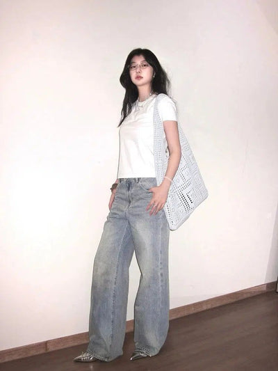 Mina Washed and Whiskers Faded Jeans-korean-fashion-Jeans-Mina's Closet-OH Garments