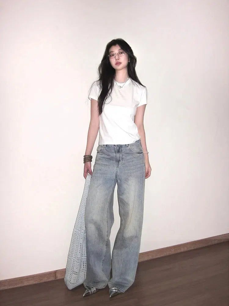 Mina Washed and Whiskers Faded Jeans-korean-fashion-Jeans-Mina's Closet-OH Garments