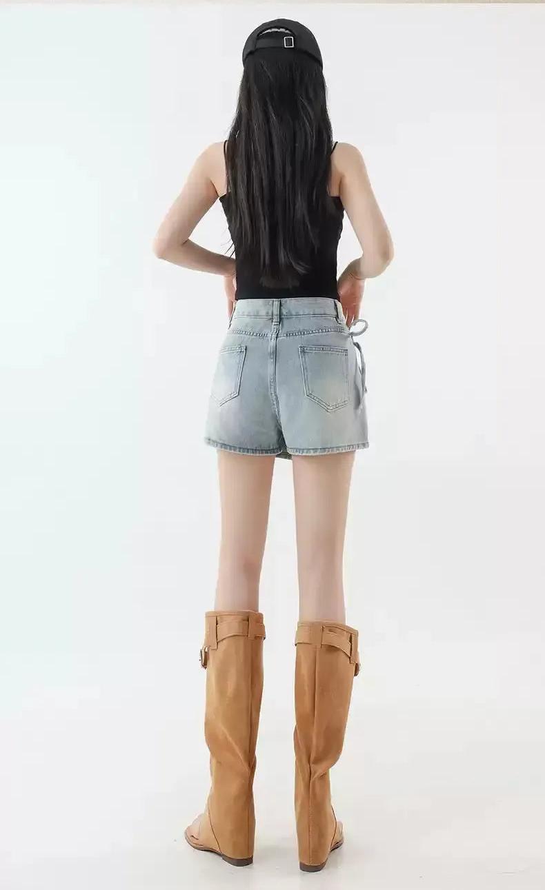 Mina Washed Strappy Denim Mini Skirt-korean-fashion-Skirt-Mina's Closet-OH Garments