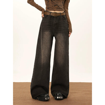 Mina Wide Leg Cut Faded Jeans-korean-fashion-Jeans-Mina's Closet-OH Garments