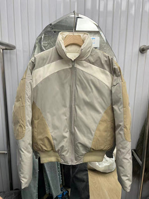 Neco Contrast Leather Puffer Jacket-korean-fashion-Jacket-Neco's Closet-OH Garments