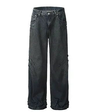 Neco Dirty Dyed Wide Pants-korean-fashion-Pants-Neco's Closet-OH Garments