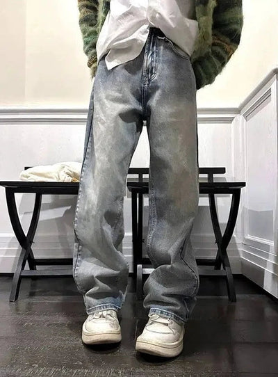 Neco Washed and Faded Bootcut Jeans-korean-fashion-Jeans-Neco's Closet-OH Garments