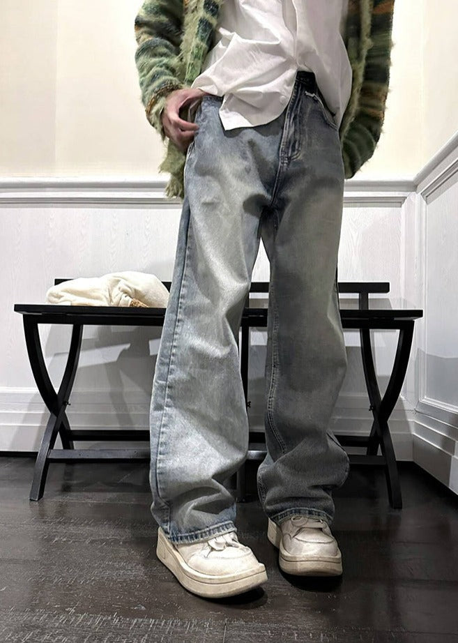 Neco Washed and Faded Bootcut Jeans-korean-fashion-Jeans-Neco's Closet-OH Garments
