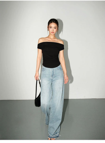 Neva Body Fit Off Shoulder Blouse-korean-fashion-Blouse-Neva's Closet-OH Garments