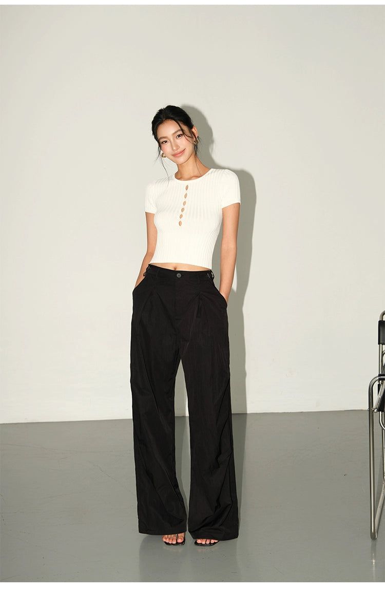 Neva Center Multi-Cuts Slim Blouse-korean-fashion-Blouse-Neva's Closet-OH Garments