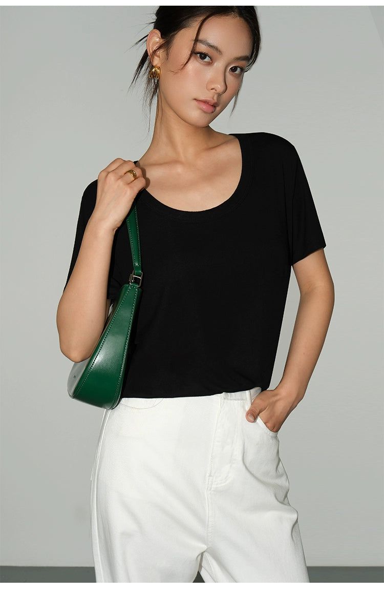 Neva Drapey Flow Casual T-Shirt-korean-fashion-T-Shirt-Neva's Closet-OH Garments