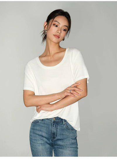 Neva Drapey Flow Casual T-Shirt-korean-fashion-T-Shirt-Neva's Closet-OH Garments