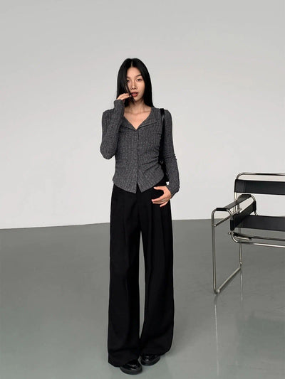 Neva Flowy Wide Pleats Trousers-korean-fashion-Pants-Neva's Closet-OH Garments