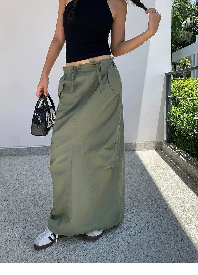 Neva Parachute Maxi Skirt-korean-fashion-Skirt-Neva's Closet-OH Garments