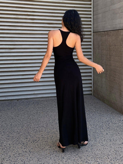 Neva Plain Color Slim Fit Long Dress-korean-fashion-Dress-Neva's Closet-OH Garments