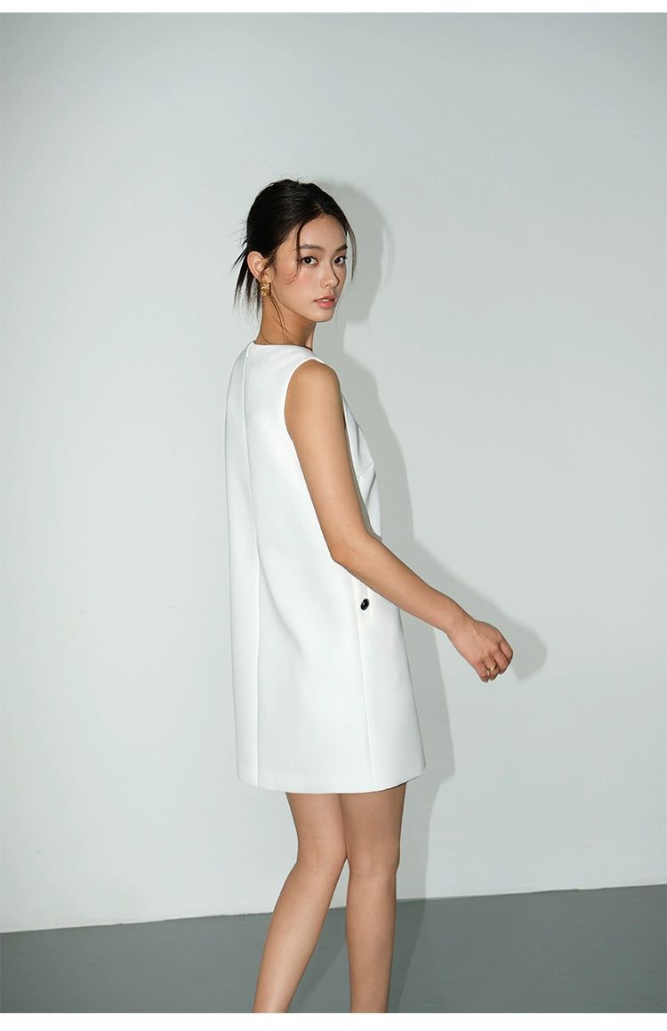 Neva Side Buttons Boxy Dress-korean-fashion-Dress-Neva's Closet-OH Garments
