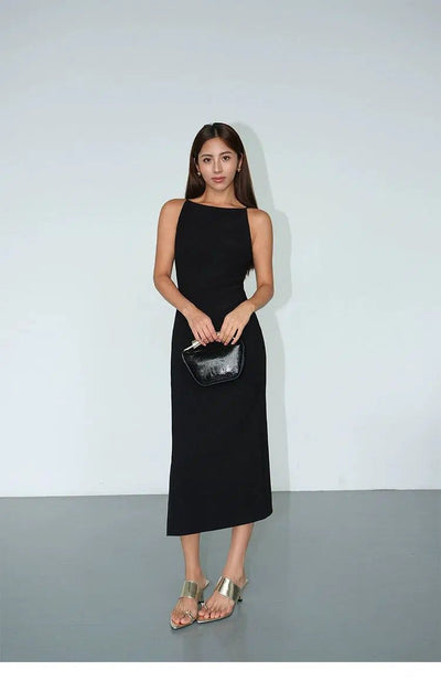 Neva Sleeveless Side Slit Dress-korean-fashion-Dress-Neva's Closet-OH Garments