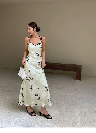 Neva Two Straps Vintage Long Dress-korean-fashion-Dress-Neva's Closet-OH Garments