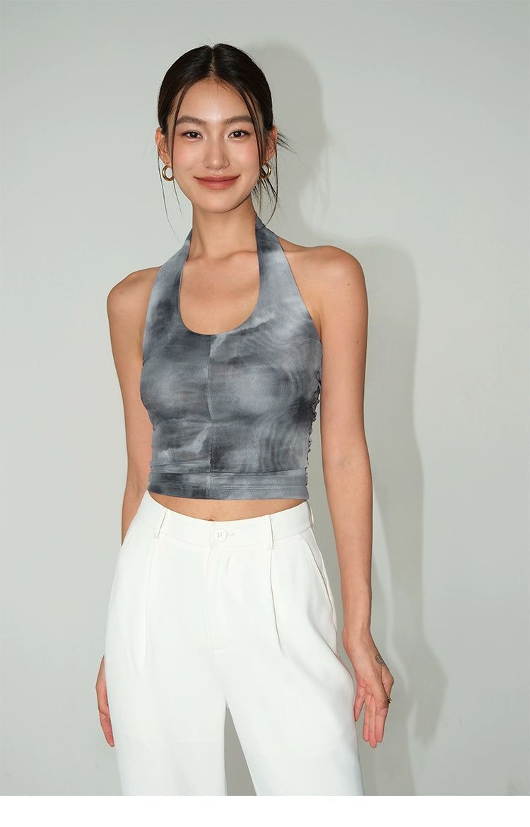 Neva Washed Effect Slim Blouse-korean-fashion-Blouse-Neva's Closet-OH Garments