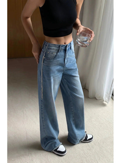 Neva Washed Raw Edge Jeans-korean-fashion-Jeans-Neva's Closet-OH Garments