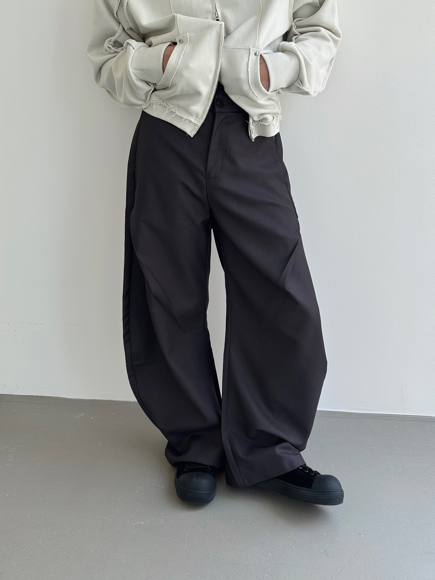 Nine Abstract Side Fold Pants-korean-fashion-Pants-Nine's Closet-OH Garments