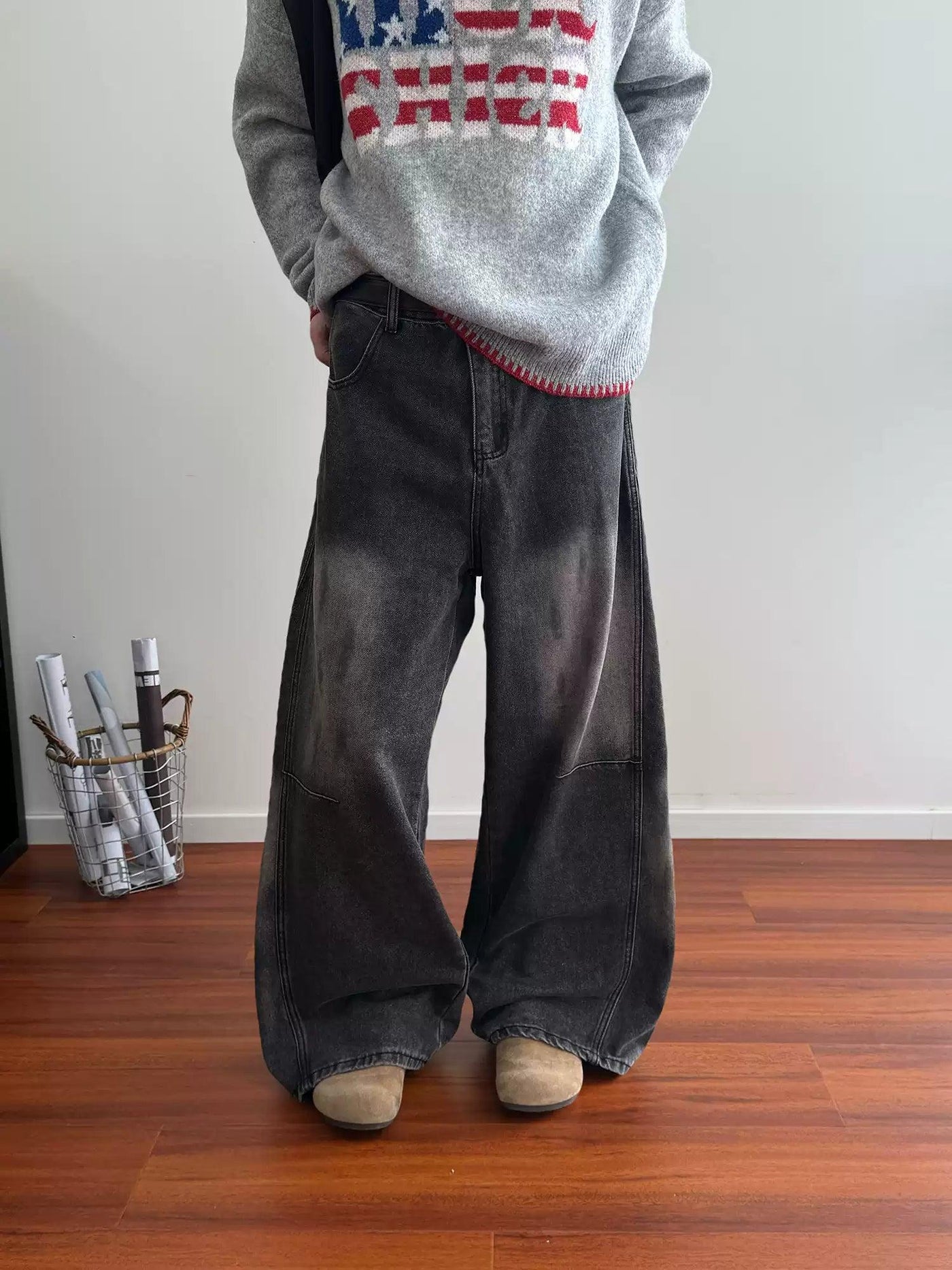 Nine Acid Washed Wide Leg Jeans-korean-fashion-Jeans-Nine's Closet-OH Garments