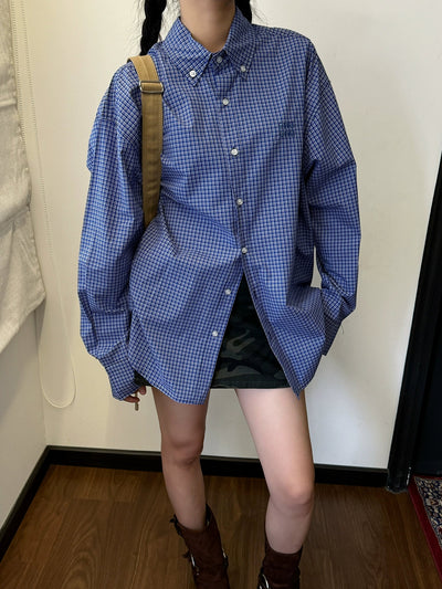 Nine Basic Plaid Short & Long Sleeve Shirt Set-korean-fashion-Clothing Set-Nine's Closet-OH Garments