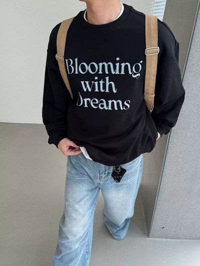 Nine Blooming With Dreams Crewneck-korean-fashion-Crewneck-Nine's Closet-OH Garments