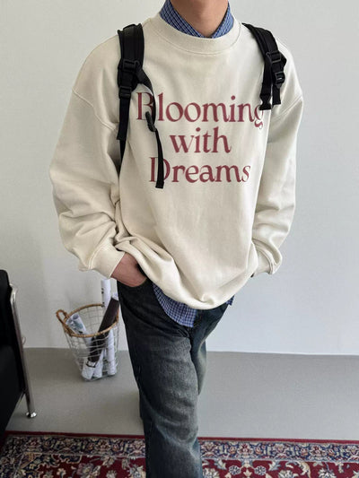 Nine Blooming With Dreams Crewneck-korean-fashion-Crewneck-Nine's Closet-OH Garments