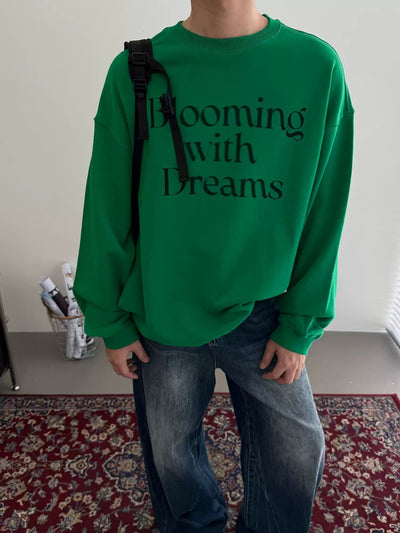 Nine Blooming With Dreams Crewneck-korean-fashion-Crewneck-Nine's Closet-OH Garments