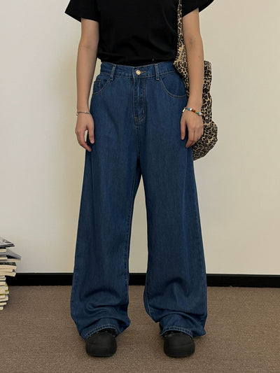 Nine Buttoned Wide Cut Jeans-korean-fashion-Jeans-Nine's Closet-OH Garments