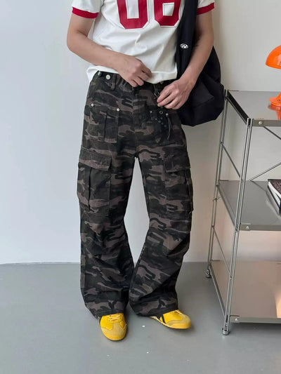 Nine Camouflage Cargo Pants-korean-fashion-Pants-Nine's Closet-OH Garments