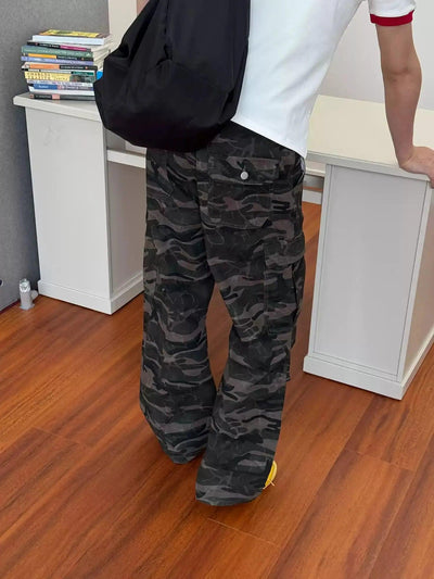 Nine Camouflage Cargo Pants-korean-fashion-Pants-Nine's Closet-OH Garments