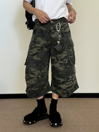 Nine Camouflage Cargo Shorts-korean-fashion-Shorts-Nine's Closet-OH Garments