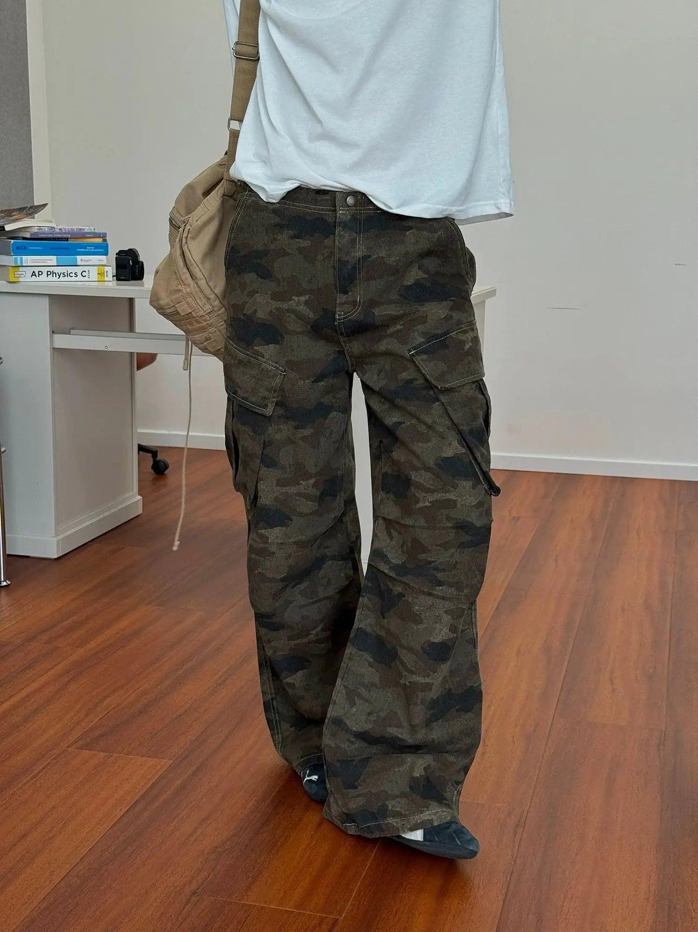 Nine Camouflage Mutli-Pockets Cargo Pants-korean-fashion-Pants-Nine's Closet-OH Garments